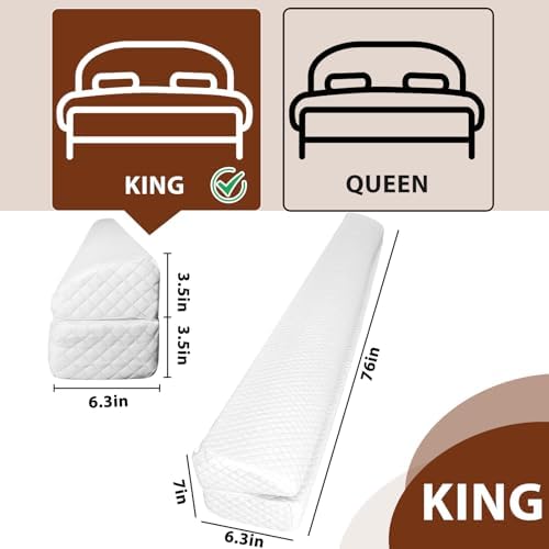 4 Modes Pillow Wedge for Headboard Gap, Foldable Bed Wedge Pillow, Bed Gap - Image 6