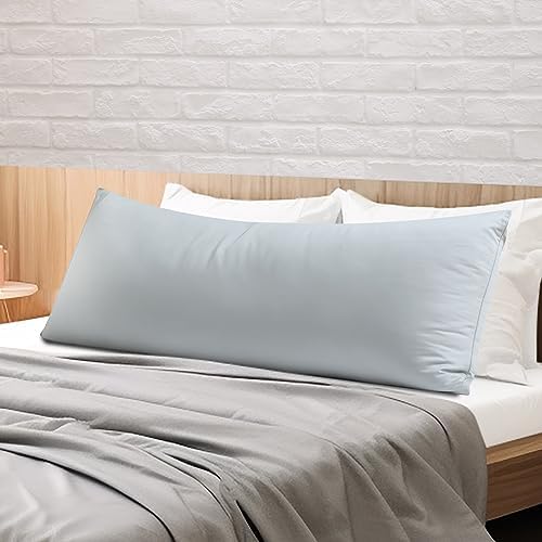 100% Egyptian Cotton Body Pillow Cover Long Pillow Case 600 Thread Count by ShunjieHome