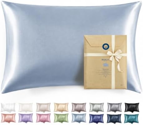 Bedsure Satin Pillowcase with Zipper, King Pillow Cases Set of 2 by BEDSURE