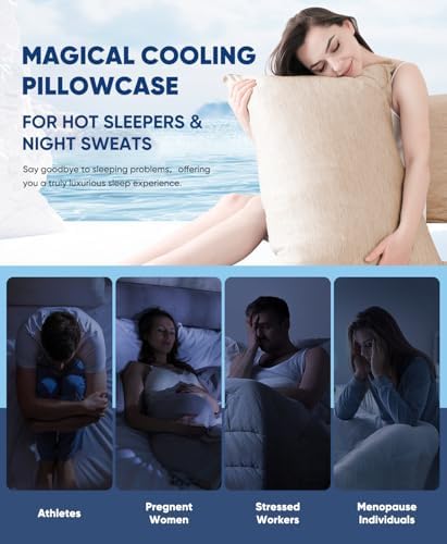 LUXEAR Cooling Pillow Cases for Hot Sleepers, King Size - Image 6