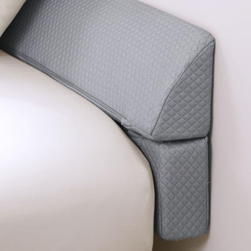 HOMBYS Wedge Pillow Headboard for Bed Gap, Foldable Bed Wedge Gap Filler Queen by HOMBYS