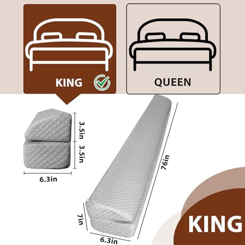 4 Modes Pillow Wedge for Headboard Gap, Foldable Bed Wedge Pillow, Bed Gap - Image 6