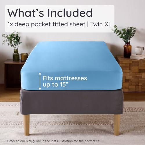 Bambaw 100% Viscose Derived from Bamboo Fitted Sheet Twin XL – Single Fitted - Image 2