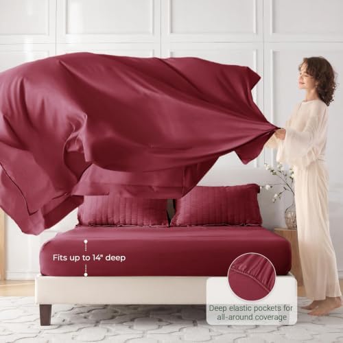 MUXHOMO 7 Pieces Oversized Queen Comforter Set, Seersucker Bed in a Bag - Image 3