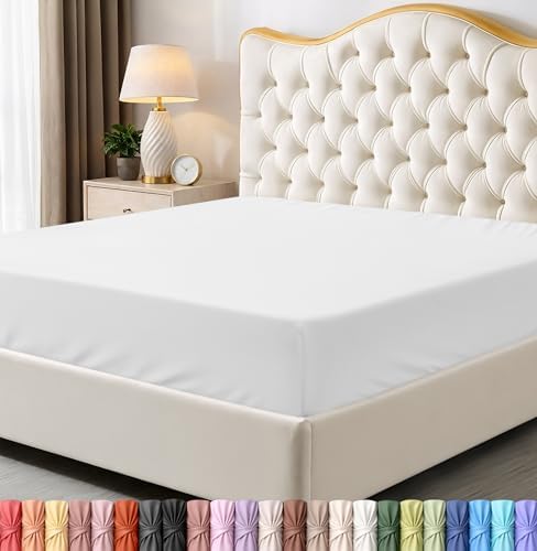 King Fitted Sheet, Ultra Soft Fits Up to 15 Inch Deep Pocket by UTOPIABEDDING