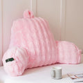 Faux Fur Reading Pillow for Sitting in Bed, Large Backrest Bed Pillow by YAOSHUHO