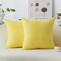 Home Brilliant Yellow Euro Pillow Shams 60x60 cm Set of 2 by HomeBrilliant