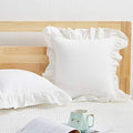 Mywinlle Vintage Off White Ruffle Euro Shams 26"x26" Set of 2 by Mywinlle