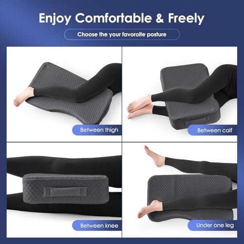 Leg Pillow for Side Sleepers, Memory Foam Knee Pillow for Side Sleeping - Image 3