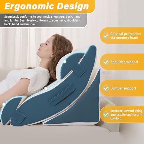 Wedge Pillow Set for After Surgery – 5PCS Orthopedic Bed Wedge Pillow Set for - Image 4