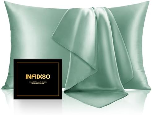 INFIIXSO Mulberry Silk Pillow Cases Queen Size by INFIIXSO