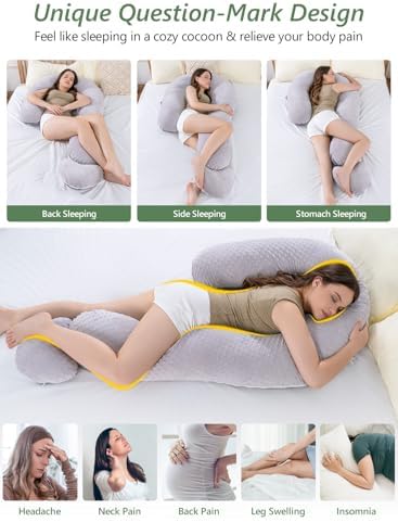 Meiz Question Mark Body Pillow for Adults & Couples, Dual-Sided Velvet Long - Image 2