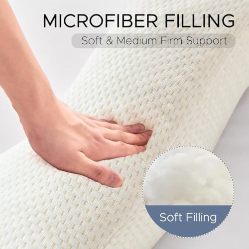 Body Pillow for Adults, Swan Pillow Insert for Sleeping, 49 Inch - Image 4