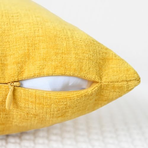 CaliTime Decorative Throw Pillow Covers 16 X 16 Inches Mustard Yellow - Image 3