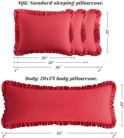 BEDSUM Standard Ruffled Pillow Shams - Image 3