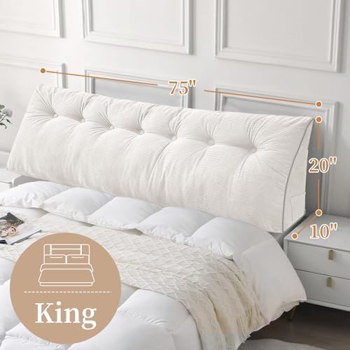 Sasttie Headboard Pillow King, Wedge Pillow Headboard - Image 2