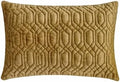 The HomeCentric Decorative Gold 12"x18" Lumbar Pillow Cover, Velvet Lattice by TheHomeCentric