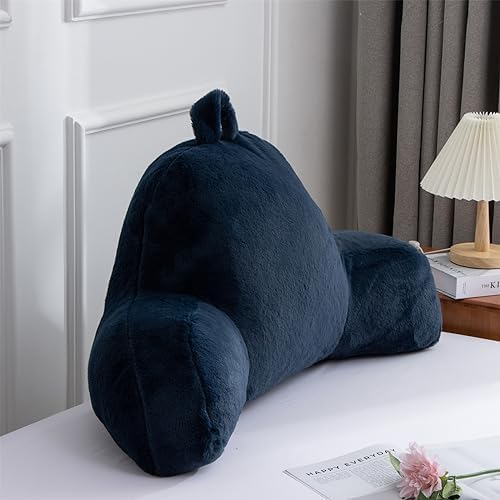 A Nice Night Navy Reading Pillow, 18.5" Bed Wedge Pillows - Image 3