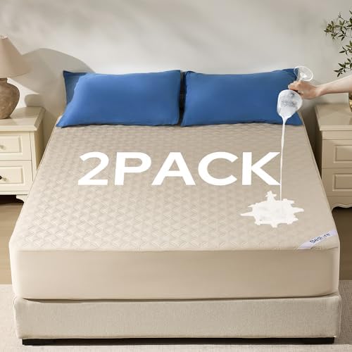 BEDLORE 2 Pack Waterproof Mattress Protector, Twin Size Mattress Pad by Bedlore