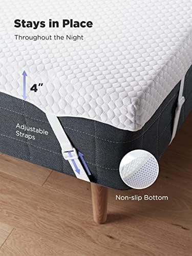 PERLECARE Full Size 3 Inch Gel Memory Foam Mattress Topper - Image 5