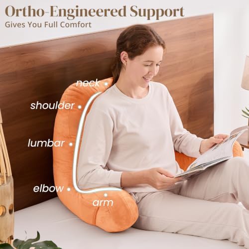 Sasttie Reading Pillow for Bed, Back Pillow for Sitting Up - Image 4