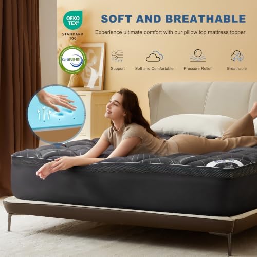 Bedlore King Size Mattress Topper 4-Inch Memory Foam Mattress Topper - Image 3