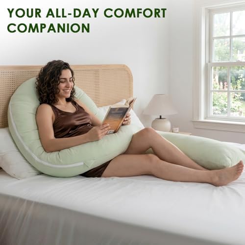 QUEEN ROSE Extra Long Body Pillow, Cooling Pregnancy Pillows - Image 5