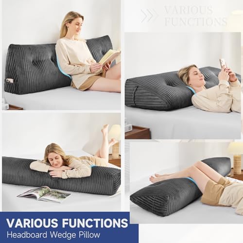 Z-hom Headboard Pillow, Wedge Backrest Cushion, Full Size, ONE Roll Pillow - Image 3