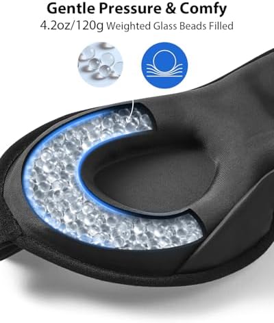 MABAO 2 Packs Weighted Sleep Mask, 100% Blackout Blindfold - Image 6