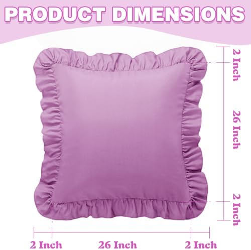 KKJIAF 2 Pack Ruffle Pillow Cases 26x26 Inches - Image 3