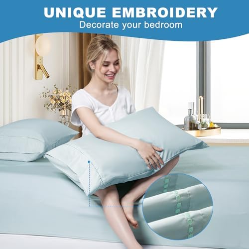 Cooling Pillow Cases Set of 2, King Size Cool Pillowcases - Image 3