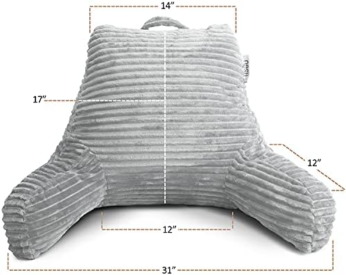 Nestl Reading Pillow with Shredded Memory Foam, Luxe Cut Plush Back Pillow - Image 5