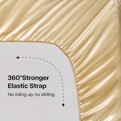 BEDELITE Satin Sheets King Size Bed Set, 4 Pieces - Image 4