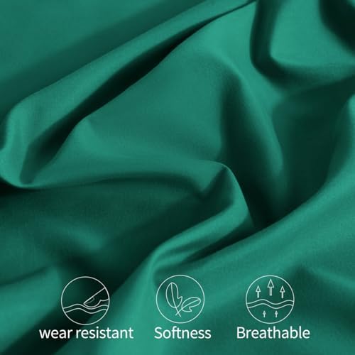 Horbaunal Microfiber Pillowcases Standard Size, Dark Green, 2 Pack - Image 6