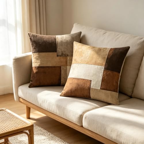 Wabi Sabi Abstract Geometric Throw Pillow Covers 18x18 Set of 2 - Image 3