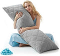 BEDELITE Cooling Body Pillow, Memory Foam Filled, Light Grey, 20x54 Inches by BEDELITE