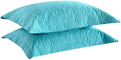 MarCielo 2-Piece Embroidered Pillow Shams, Decorative Microfiber Pillow Covers by MarCielo