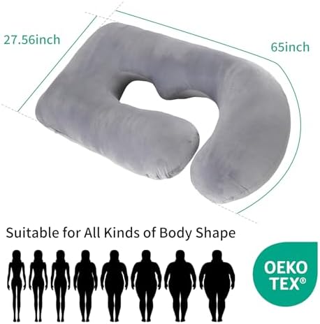 U Shaped Pregnancy Pillow for Sleeping, Maternity Body Pillow for Women - Image 2