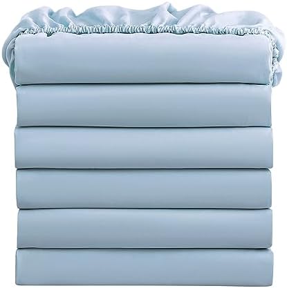 FreshCulture Queen Fitted Sheets, Bulk Pack of 6, Deep Pocket, Soft Microfiber by FreshCulture