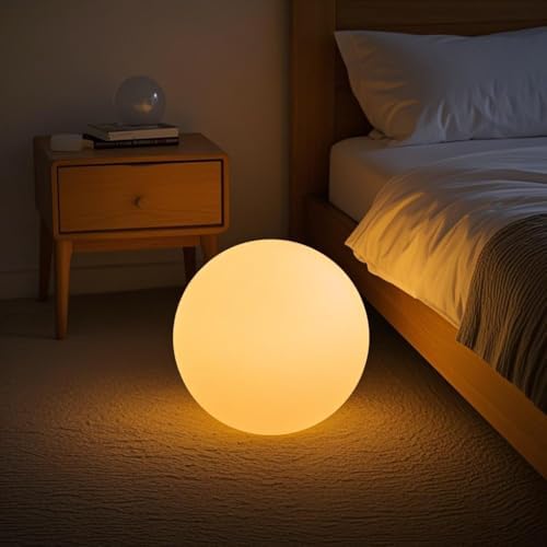 12-Inch Dimmable LED Ball Light, Colors Changing Glowing Orb Light W/Remote by COPU