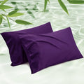 Bedsure Purple Pillow Cases Queen Set of 2, 100% Rayon Derived from Bamboo by BEDSURE