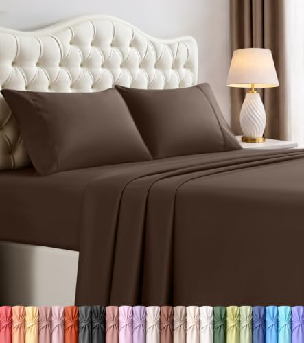 Full Sheets Set, 4 Pieces 16" Deep Pocket Hotel Luxury Bed Sheets by UTOPIABEDDING
