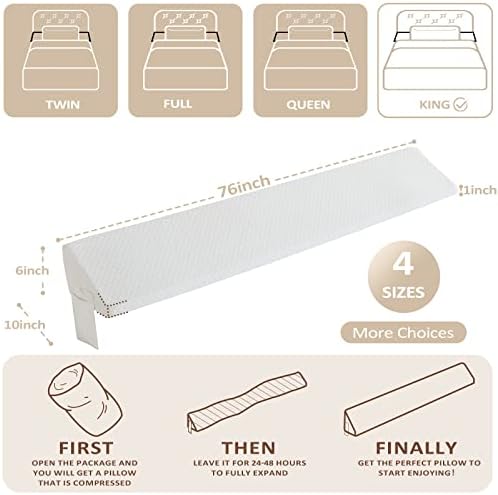 Homemate King Size（76"x10"x6"） Bed Wedge Pillow - Image 2