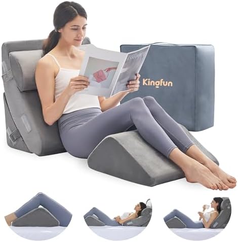 Kingfun 4pcs Orthopedic Bed Wedge Pillow Set by KINGFUN-Anexcitingoption