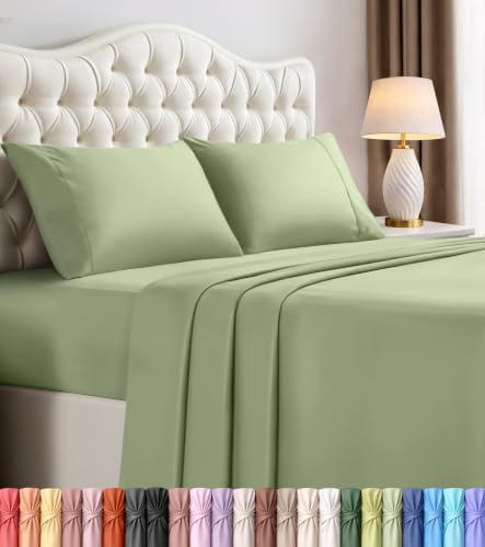 Queen Sheets Set, 4 Pieces 16" Deep Pocket Hotel Luxury Bed Sheets by UTOPIABEDDING