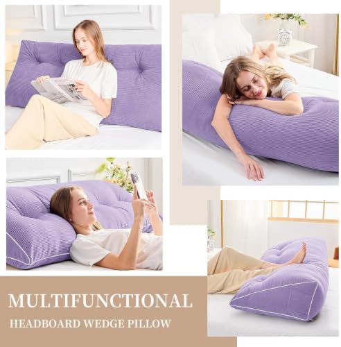 Sasttie Headboard Pillow Queen, Wedge Pillow Headboard - Image 2