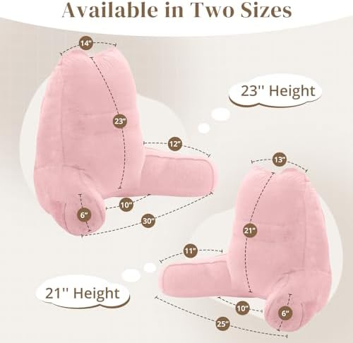 Sasttie Reading Pillow for Bed, Back Pillow for Sitting Up - Image 2