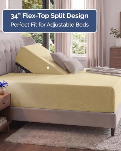 CGK Linens Extra Deep Flex Top Split Head King Fitted Sheet - Image 3