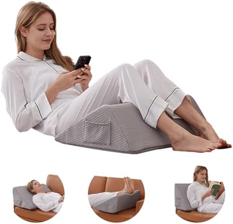 Knee Wedge Pillow, Memory Foam Leg Pillow Bed Wedge - Image 7
