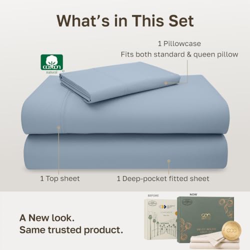 California Design Den 600 Thread Count Cotton Twin Sheets - Image 3